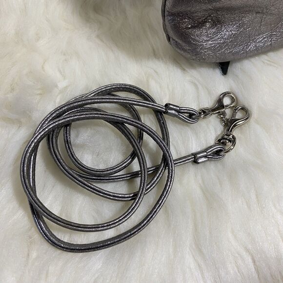 COACH Silver Metallic Leather Crossbody Y2K - Picture 11 of 11